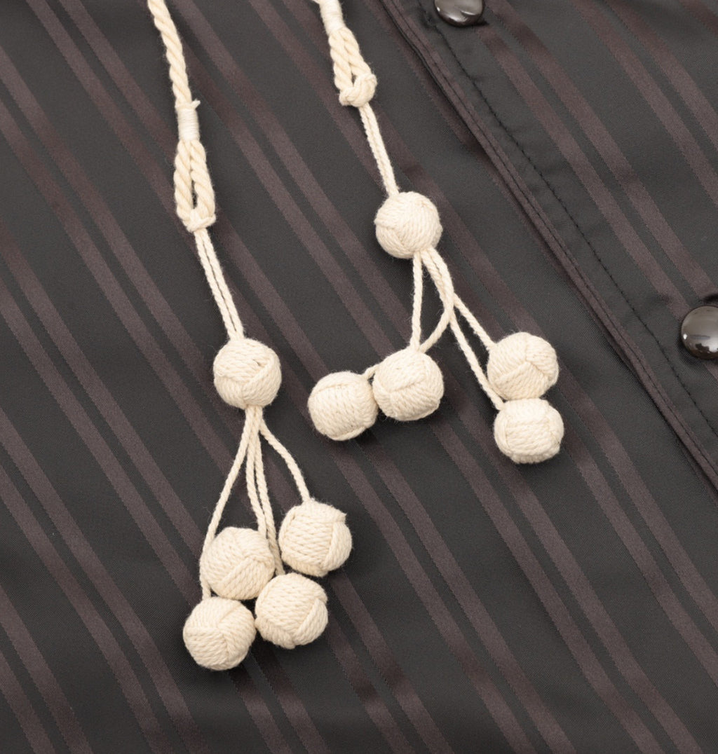 ike x BODE “Astro Grabber” Chaqueta Retro Negra con Rayas