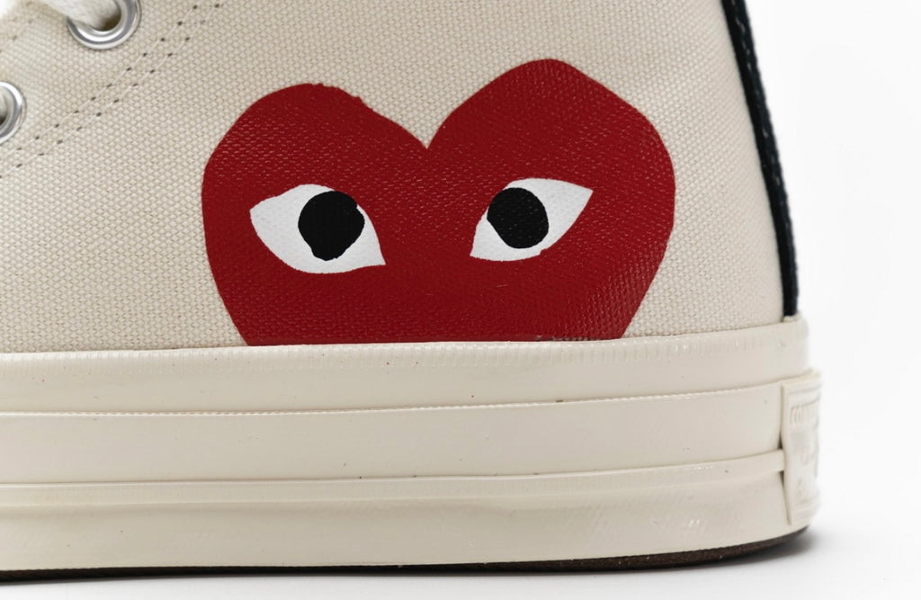Converse Chuck 70 x CDG Play – Blanco con Corazón Rojo