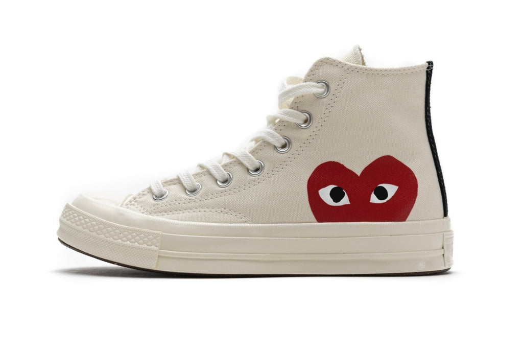 Converse Chuck 70 x CDG Play – Blanco con Corazón Rojo