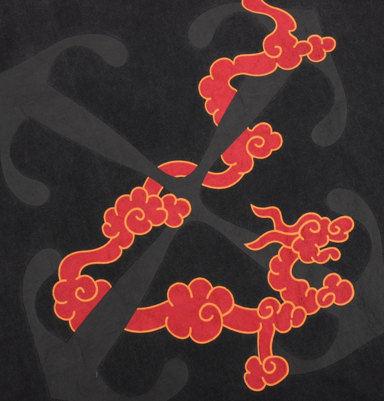 Off-White Dragon Tee 2024 – Negra Edición Estilo Oriental